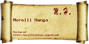 Morelli Hanga névjegykártya